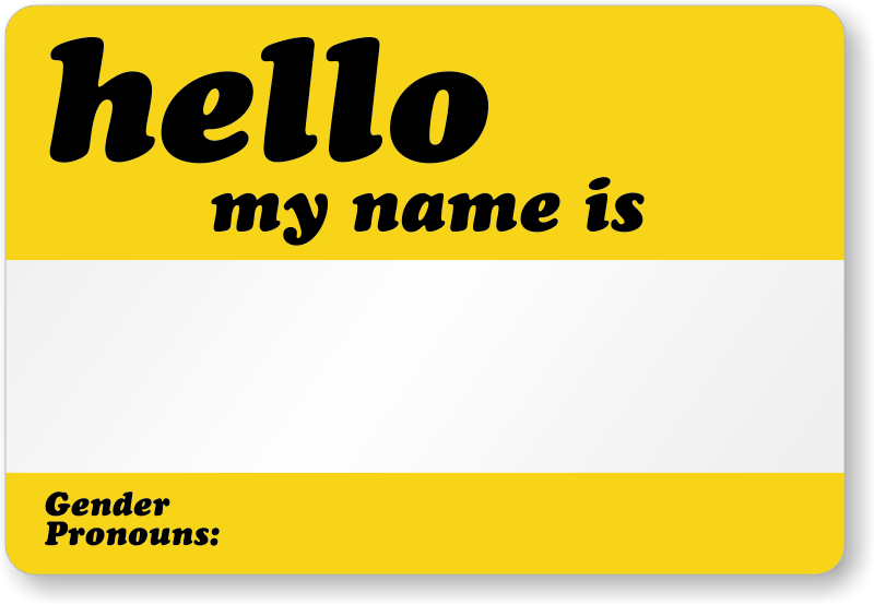 Hello My Name Is Gender Pronouns Label Sku Lb 2848