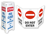 Interlocking Barricade Signs