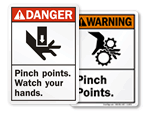 Pinch Point Signs