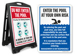 Signs for Pool Area
