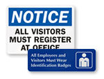 Visitor Sign In Notices