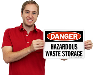 Danger Hazardous Waste Sign