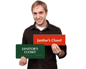Janitorial & Custodial Room Sign