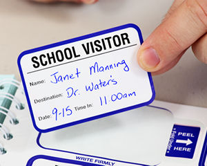 School Visitor Labels