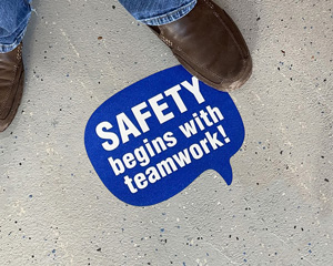 Team Safety Floor Signs