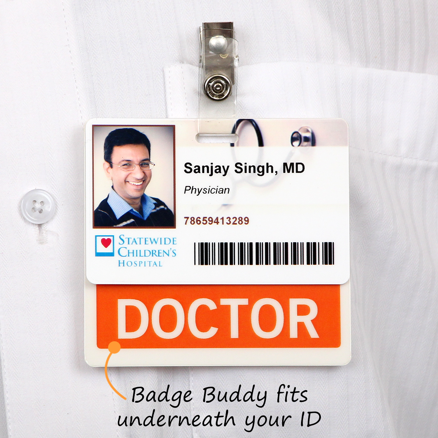 Doctor Badge Buddy Horizontal ID Position Identity Card Signs, SKU
