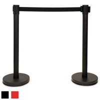 Crowd Control Barrier with Retractable Belt