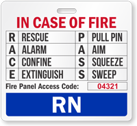 Custom Fire Response, Fire Panel Access Code Badge Buddy