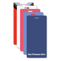 Custom Preferred Pronoun Badge Buddy Vertical