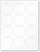 Eco-Friendly Recyclable White Cardstock Button Tags
