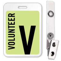 Volunteer Reusable Id Name Badge