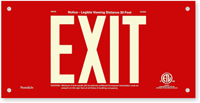 Red Panel Aluminum  7 in. letters