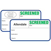 Custom Screened Non Expiring Visitor Badges with Duplicates