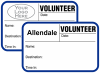 Custom Volunteer Tab Expiring Badge with Logo