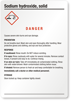 Sodium Hydroxide Medium GHS Chemical Label