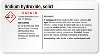 Sodium Hydroxide Small GHS Chemical Label