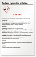 Sodium Hydroxide Large GHS Chemical Label