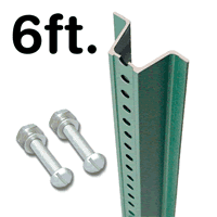 Municipal Quality Tall Baked Enamel Post 6' tall