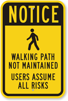 Walking Path Not Maintained