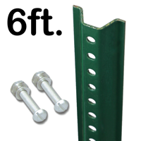 Standard U Channel Sign Post   6' tall
