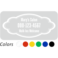 Customized Name and Number Designer Single Sided Label