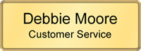Customizable Executive Name Badge with Gold Frame