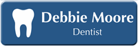 Customizable Dentist LaserLogo Name Badge with Tooth Symbol