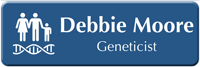 Customizable Geneticist LaserLogo Name Badge with Genetics Symbol