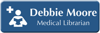 Customizable Medical Librarian LaserLogo Name Badge with Symbol