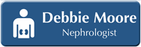 Customizable Nephrologist LaserLogo Name Badge with Kidney Symbol