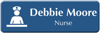 Customizable Medical Practitioner LaserLogo Badge with Nurse Symbol