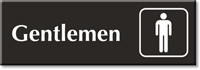 Gentlemen Engraved Sign With Male Pictogram
