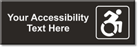 Custom Engraved Bathroom Sign Updated Accessibility Symbol