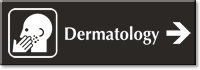 Dermatology Engraved Sign Skin Disease Right Arrow Symbol