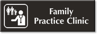 Family Practice Clinic Engraved Sign Family Doctor Symbol