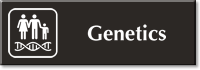 Genetics Engraved Hospital Sign with Family Genes Symbol