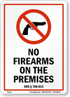 Hawaii Firearms And Weapons Law Sign