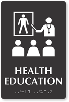 Health Education TactileTouch Braille Sign