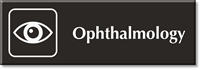 Engraved Ophthalmology Hospital Sign with Eye Symbol