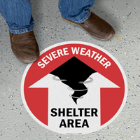 Severe Weather Shelter Area Sign