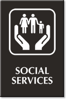 Social Services Engraved Hospital Sign