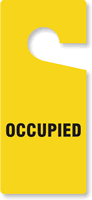 Occupied Plastic Door Knob Hanger Tag
