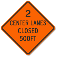 500 Ft Sign