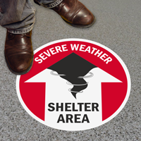 Weather Shelter Area with Up Arrow Sign