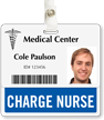 Charge Nurse Badge Buddy For Horizontal Id Cards