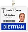 Dietitian Badge Buddy For Horizontal ID Cards