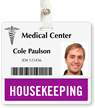 Housekeeping Badge Buddy For Horizontal ID Cards