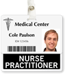 Nurse Practitioner Badge Buddy For Horizontal ID Cards