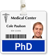 PhD Badge Buddy For Horizontal Id Cards