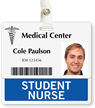 Student Nurse Badge Buddy For Horizontal ID Cards